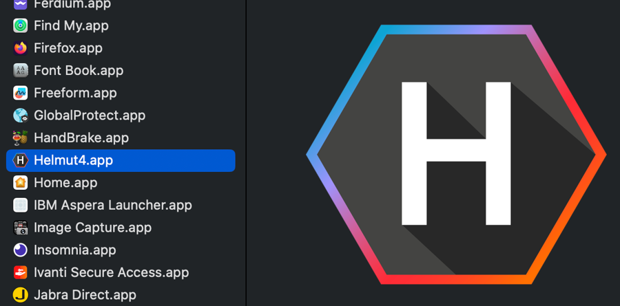 Helmut4 client application on OS X
