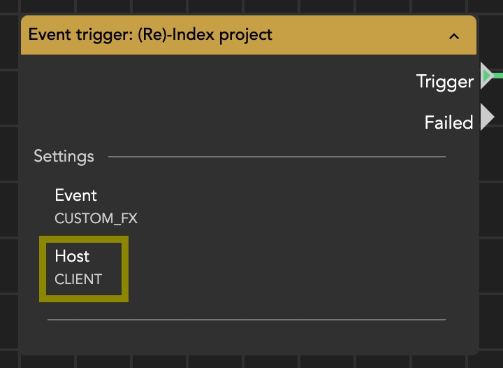 Stream event trigger