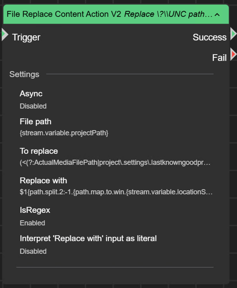 File Replace Content Action